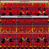 Custom  Crimson Fire Red Black-Red Halloween Pumpkin Head & Black Cat Pullover Sweatshirt Hoodie