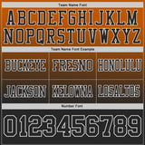 Custom Texas Orange Black-White Authentic Gradient Style Twinkle Star Football Jersey