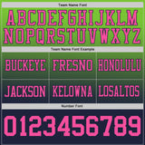 Custom Neon Green Pink-Navy Authentic Gradient Style Twinkle Star Football Jersey
