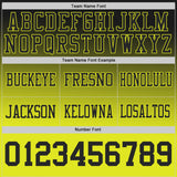 Custom Black-Neon Yellow Authentic Gradient Style Twinkle Star Football Jersey