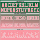 Custom Kelly Green Medium Pink-White Authentic Gradient Style Twinkle Star Football Jersey