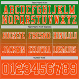 Custom Grass Green Orange-White Authentic Gradient Style Twinkle Star Football Jersey