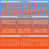 Custom Powder Blue Orange-White Authentic Gradient Style Twinkle Star Football Jersey