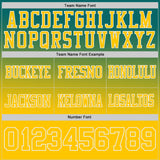 Custom Teal Yellow-White Authentic Gradient Style Twinkle Star Football Jersey