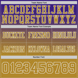 Custom Purple Old Gold-White Authentic Gradient Style Twinkle Star Football Jersey