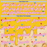 Custom Stitched Yellow White-Pink Ice Cream Waffle Foodie Dessert Pullover Sweatshirt Hoodie
