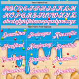 Custom Stitched Sky Blue White-Pink Ice Cream Waffle Foodie Dessert Pullover Sweatshirt Hoodie