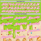 Custom Stitched Neon Green White-Pink Ice Cream Waffle Foodie Dessert Pullover Sweatshirt Hoodie