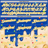 Custom Stitched Royal White-Gold Ice Cream Waffle Foodie Dessert Pullover Sweatshirt Hoodie