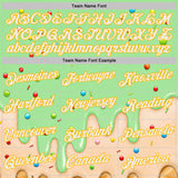 Custom Stitched Pea Green White-Gold Ice Cream Waffle Foodie Dessert Pullover Sweatshirt Hoodie