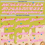 Custom Stitched Neon Yellow White-Pink Ice Cream Waffle Foodie Dessert Pullover Sweatshirt Hoodie