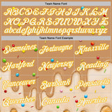 Custom Stitched Tan White-Gold Ice Cream Waffle Foodie Dessert Pullover Sweatshirt Hoodie