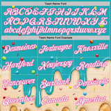 Custom Stitched Aqua White-Pink Ice Cream Waffle Foodie Dessert Pullover Sweatshirt Hoodie