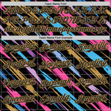 Custom Black-Old Gold Multicolor Brush Stroke Authentic Baseball Jersey