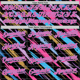 Custom Black Pink-Light Blue Multicolor Brush Stroke Authentic Baseball Jersey