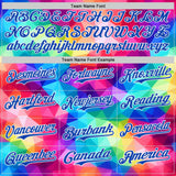 Custom Rainbow Thunder Blue White-Black Multicolor Geometric Grid Diamond Authentic Baseball Jersey