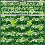 Custom Green White-Neon Green Cracked Pattern Graffiti Stars Authentic Baseball Jersey