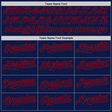 Custom Navy US Navy Blue-Red Diagonal Grunge Brush Stroke Halftone Authentic Baseball Jersey