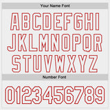 Custom White Gray Red-US Navy Blue Diagonal Grunge Brush Stroke Halftone Authentic Baseball Jersey