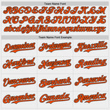 Custom White Orange Gray-Black Diagonal Grunge Brush Stroke Halftone Authentic Baseball Jersey