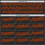 Custom Black-Orange Diagonal Scratch Brush Stroke Paint Splatter Authentic Baseball Jersey
