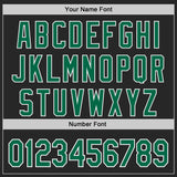 Custom Black Kelly Green-White Diagonal Scratch Brush Stroke Authentic Baseball Jersey