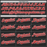 Custom Black Red-White Diagonal Scratch Brush Stroke Authentic Baseball Jersey