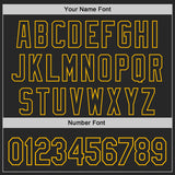Custom Black White-Gold Diagonal Scratch Brush Stroke Authentic Baseball Jersey