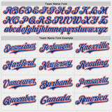 Custom White Royal-Red Stars Paint Splatter Brush Stroke Authentic Baseball Jersey
