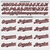 Custom White Black-Red Stars Paint Splatter Brush Stroke Authentic Baseball Jersey
