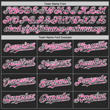 Custom Black Pink-White Digital Camo Two Tone Authentic Baseball Jersey