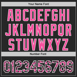 Custom Black Pink-White Digital Camo Two Tone Authentic Baseball Jersey
