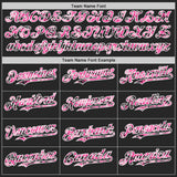 Custom Black Pink-White Digital Camo Two Tone Authentic Baseball Jersey