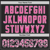Custom Black Pink-White Digital Camo Two Tone Authentic Baseball Jersey