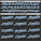 Custom Black Electric Blue White-Steel Gray Digital Camo Two Tone Authentic Baseball Jersey