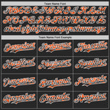 Custom Black Orange-White Digital Camo Two Tone Authentic Baseball Jersey