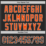Custom Black Orange-White Digital Camo Two Tone Authentic Baseball Jersey
