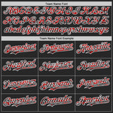 Custom Black Red-White Digital Camo Two Tone Authentic Baseball Jersey
