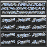 Custom Black Light Blue-White Digital Camo Two Tone Authentic Baseball Jersey