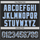 Custom Black Light Blue-White Digital Camo Two Tone Authentic Baseball Jersey