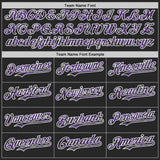 Custom Black Purple-White Digital Camo Two Tone Authentic Baseball Jersey