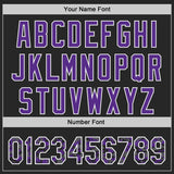 Custom Black Purple-White Digital Camo Two Tone Authentic Baseball Jersey