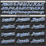 Custom Black Light Blue-White Digital Camo Two Tone Authentic Baseball Jersey
