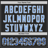 Custom Black Light Blue-White Digital Camo Two Tone Authentic Baseball Jersey
