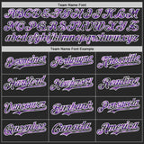Custom Black Purple-White Digital Camo Two Tone Authentic Baseball Jersey