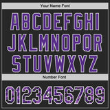 Custom Black Purple-White Digital Camo Two Tone Authentic Baseball Jersey