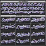 Custom Black Purple-White Digital Camo Two Tone Authentic Baseball Jersey