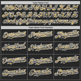 Custom Black Old Gold-White Digital Camo Two Tone Authentic Baseball Jersey