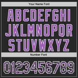 Custom Black Medium Purple White-Steel Gray Digital Camo Two Tone Authentic Baseball Jersey
