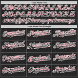 Custom Black Medium Pink White-Steel Gray Digital Camo Two Tone Authentic Baseball Jersey